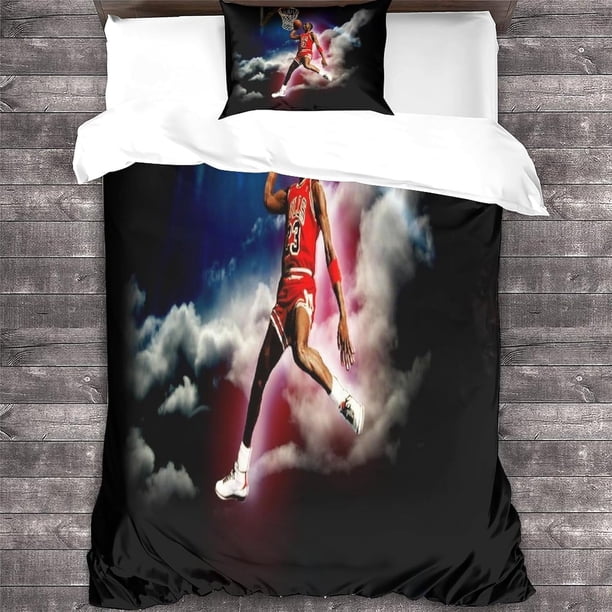 2 Pieces Michael Jordan Duvet Cover Set 3D Bedding Comforter NBA