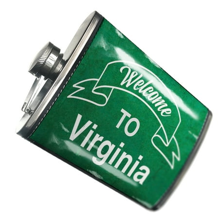 

NEONBLOND Flask Green Sign Welcome To Virginia