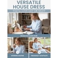 thumbnail image 5 of Casual Nights Women's Jacquard Fleece Zip Front Robe, Long Housecoat with Pockets, Mid-Calf Duster, Terry Poly Lounge Robe, Blue X-Large, 5 of 5