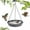 Gray, variant on Triani 1Pcs Hanging Bird Bath Hanging Bird-Feeder BirdBath Bowl Water Feeder Antirust Paint Black Chain for Garden Yard Decoration (Grey)