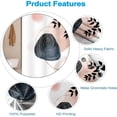 thumbnail image 4 of Mid-Century Boho Shower Curtain - Abstract Modern Minimalist Pink Navy Blue Palm Leaves, Farmhouse Style, Waterproof Fabric, Includes Hooks, 72x72 Inch, Perfect for Rustic and Contemporary Bath Decor, 4 of 6
