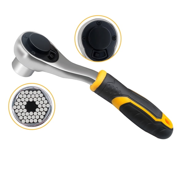 Multifunctional Ratchet Wrench,Adjustable Ratchet Wrench,Universal Adjustable Socket Wrench ,Locking Adjustable Wrench with Anti-slip Handle