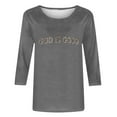 thumbnail image 4 of Makaor Fashion Tops for Women Trendy Plus Size Crew Neck Shirts Graphic 3/4 Sleeve Pullover Tees Cute Fall Outfits, 4 of 4