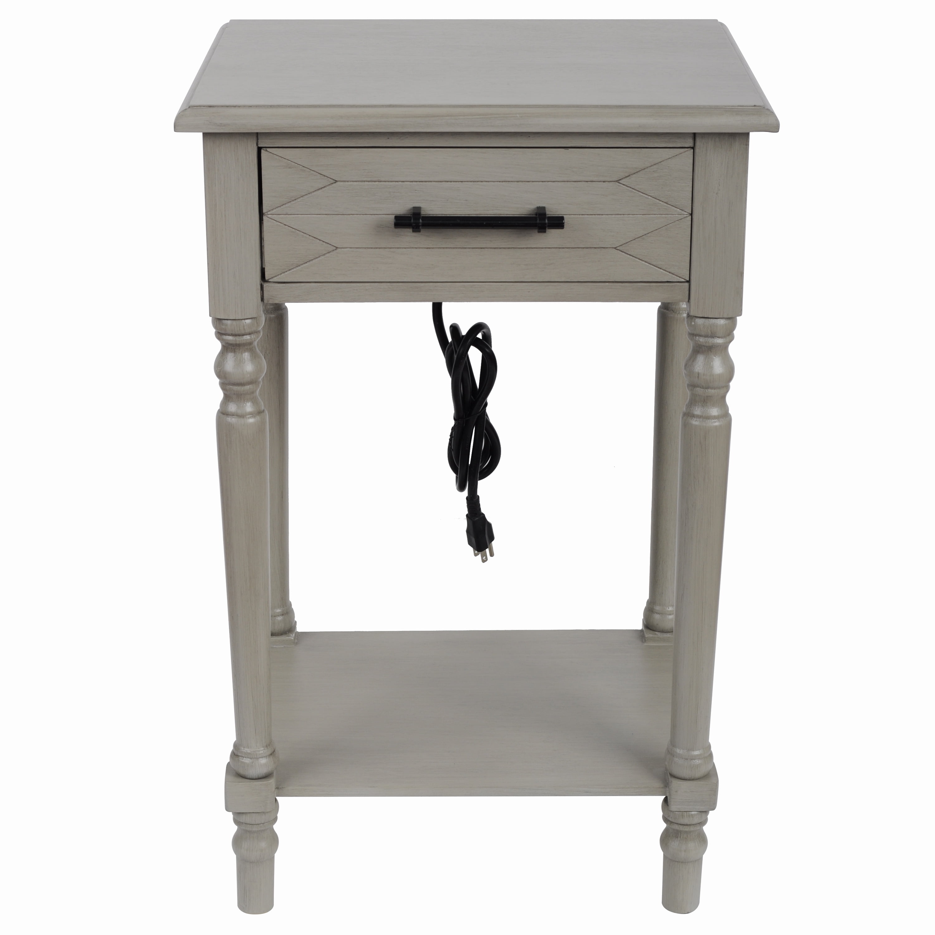 18X14X28 INCH 1DRAWER SIDE TABLE WITH USB & PLUG
