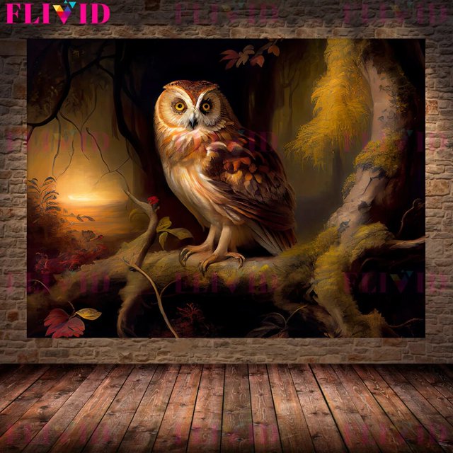 Pintura en lienzo de murciélago, Gato Negro, bruja, búho antiguo, Cuervo, arte de pared, Animal bruñido oscuro, póster de arte gótico Vintage e impresión, decoración del hogar