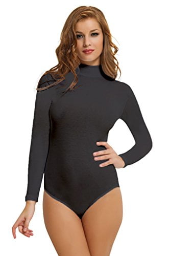 Nbb Women's Long Sleeve Turtleneck Tight Jumpsuit Bodysuit Lingerie
