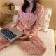 thumbnail image 1 of Pijamas de algodón para mujer, cárdigan de manga larga, sensación superior, se puede usar fuera del conjunto de traje residencial, primavera y otoño, novedad de 2022, 1 of 4