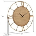 thumbnail image 6 of Indira Bronze Woven Metal Round Roman Numeral Wall Clock, 6 of 6