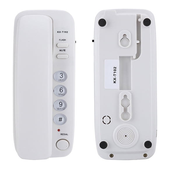 Teléfono sin identificador de llamadas, teléfono fijo de montaje en pared Teléfono sin identificador de llamadas Teléfono de hotel Materiales ecológicos