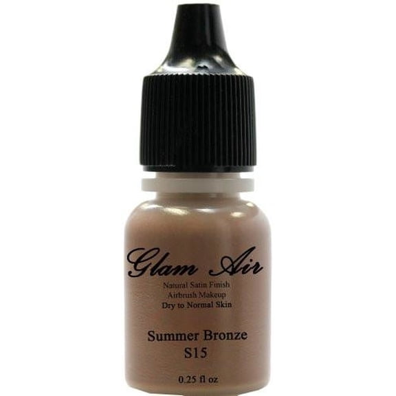 Airbrush Makeup Foundation Satin S15 Summer Bronze Water-based Makeup Lasting All Day 0.25 Oz Bottle