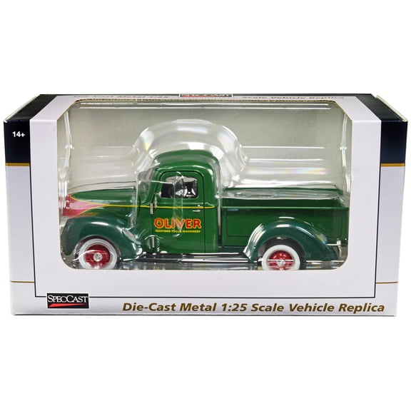 1940 Ford Pickup Truck "Oliver" Dark and Light Green 1/25 Diecast Model Car by SpecCast