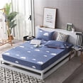 thumbnail image 4 of Juego de cama de poliéster con estampado de flores, funda de almohada, sábana ajustable (doble), 4 of 8