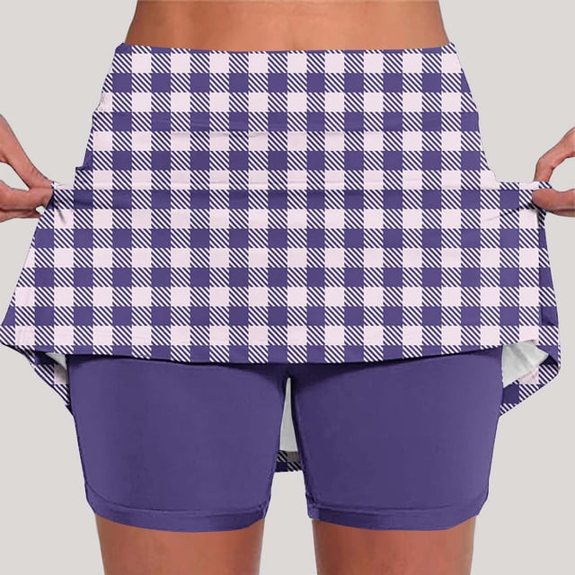 Nuoqisi Jupe-Short de Performance Active pour Femmes, Légère, Ajustée, Imprimée, pour Course, Tennis, Golf, Entraînement, Sports 2026