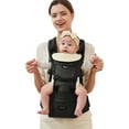 thumbnail image 2 of Sunveno 6-in-1 Ergonomic Baby Carrier with Hip Seat for Newborn and Toddlers, Black, One Size, 2 of 10