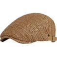 thumbnail image 5 of CoCopeaunts Newsboy Cap Breathable Straw Beret Hat Male Female Adjustable Flat Ivy Cap Vintage Artist Hat Berets for Men Women, 5 of 7