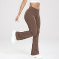 thumbnail image 6 of REALiKUN Flare Leggings for Women with Pockets, High Waisted Wide Leg Crossover Yoga Pants, 6 of 8
