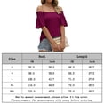 thumbnail image 2 of Camiseta de viaje para mujer camiseta informal con cuello en V a la moda para ir de compras (Púrpura XXL) FLhrweasw Para estrenar, 2 of 6