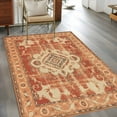 thumbnail image 3 of Kitchen Mats for Floor 3x5 Ft, Orange Boho Non Slip Area Rugs for Kitchen Bedroom Entryway, Geometric Antique Tribal Retro Ethnic Washable Carpet Runner Rug Floor Mats for Bedroom Home Decor, 3 of 9