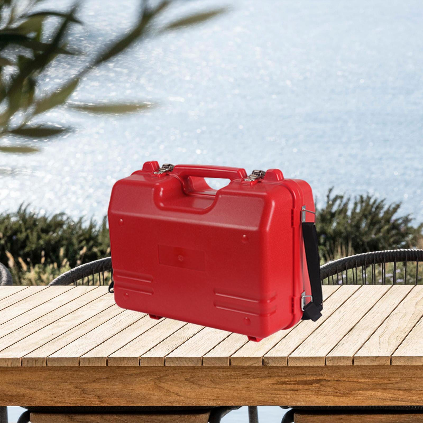 SunniMix Surveying and Mapping Instrument Box Level Carrying Case Multipurpose Waterproof red