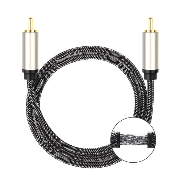 Xingzhi Male to Male RCA Adapter Metal Shell Digital Coaxial Stereo Plug for VCR DVD Player TV Camcorder TYPE2