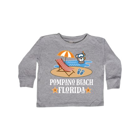 

Inktastic Pompano Beach Florida Trip Gift Toddler Boy or Toddler Girl Long Sleeve T-Shirt