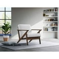 thumbnail image 3 of Omax Decor Zola Solid Wood and Fabric Upholstered Accent Armchair in White, 3 of 7