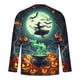 thumbnail image 4 of Blusas y camisas de manga larga con cuello redondo para hombre, estilo casual, cuello redondo, manga larga, camiseta estampada de Halloween, blusas, blusas de poliéster para hombre., 4 of 5