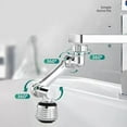thumbnail image 4 of 2 Pcs Universal 1080?? Swivel Extension Faucet Aerator Rotate Robotic Arm Extend, 4 of 6