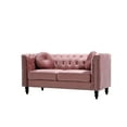 thumbnail image 4 of Uspridefurniture Aathish 65'' Velvet Rolled Arm Loveseat,Pink, 4 of 5