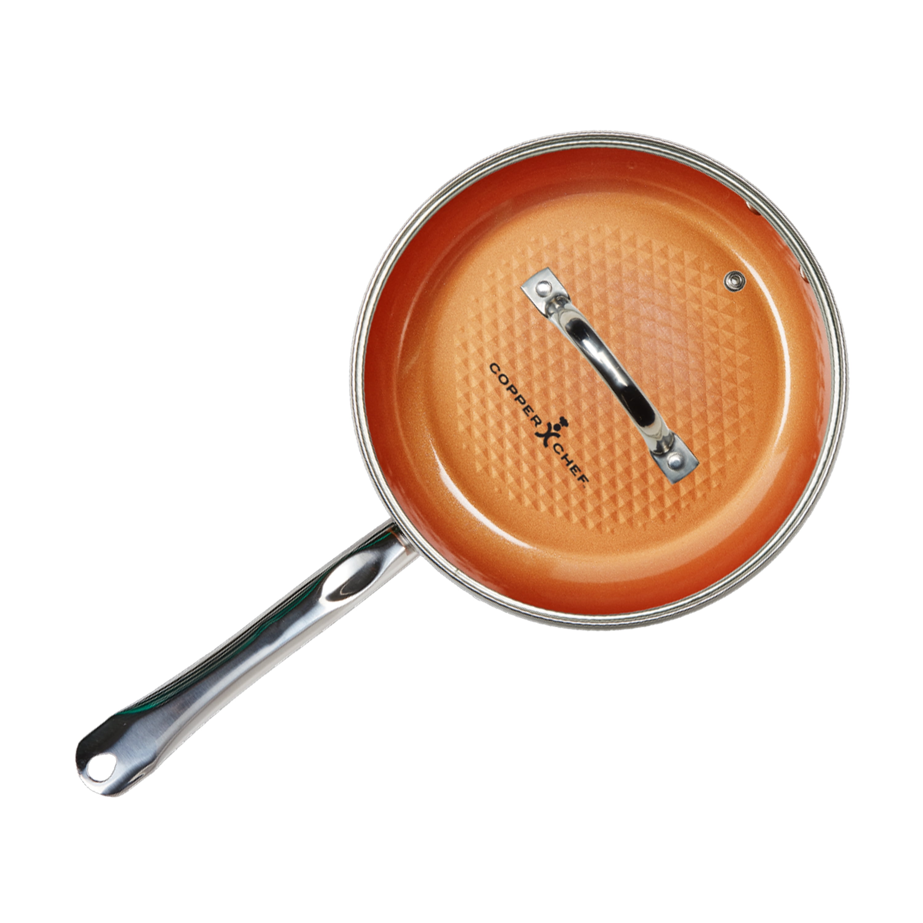 Details about   Copper Chef 10'' Round Frying Ceramic Non-stick Diamond Pan With Lid As Seen on 