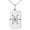 Silver, variant on Gold Plated Stainless Steel Galaxy Snowflake Engraved Small Rectangle Dog Tag Charm Pendant Necklace