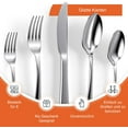 thumbnail image 5 of Set Service for 4, 20 Piece Stainless Steel Cutlery Silverware Set, Mirror Polished, Include Knife/Fork/Spoon, Dishwasher Safe, 5 of 5