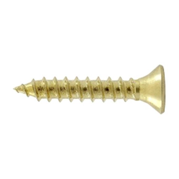 Deltana SCWS910U3 1 in. Wood Screw No. 9- Bright Brass - Steel