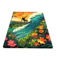 thumbnail image 2 of 12x16 inch Oil Paintings On Canvas Surfers And Flowers Bathroom Decor,Family Bathroom,Garden,Hotels Lounge Wall Decor Art Prints,Charm Flowers And Surfers Canvas Hanging Picture,For Cafes,Bar, 2 of 6