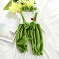 thumbnail image 4 of Mnyotv Ruffle Plush Rompers with Bow and Headbands Fall Winter Clothes for Infant Baby Girls Size 12-18Months, 4 of 7