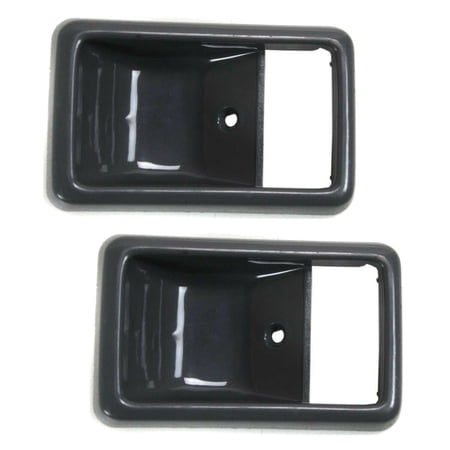 DAMAIJOY Door Handle Trim Set for Toyota for 4Runner 1984-1989 for Corolla 1984-1987 for Pickup 1984-1989 for Tercel 1984-1986 for Van 1984-1989 for Van Wagon 1988 Gray Front Inner 2pc