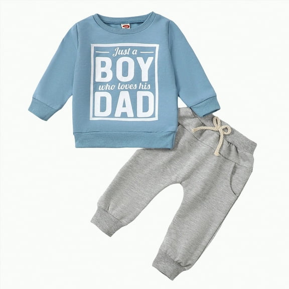 Baby Boy Girl Outfits Little Boys Fall Winter Solid Color Long Sleeve Drawstring Pants 6 12 18 24 Months 2T 3T Everyday Outfit Set 2-Pieces