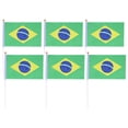 thumbnail image 1 of EeaseMX 20 banderas pequeñas de Brasil para sujetar con palo, banderas internacionales de países del mundo, banderines para decoración de fiestas., 1 of 7