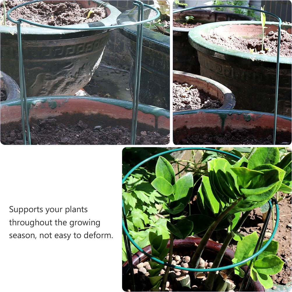 FESTFENDS 4Pcs Climbing Frame Plant Support Green Iron for Tomato Garden