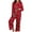 Red, variant on felwors Satin Christmas Pajamas Set for Women Santa 2 Piece Silk Pjs Set Long Sleeve Button Up Shirt Pants Lounge Sets White, L