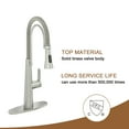thumbnail image 4 of Boyel Living Kitchen Sink Faucet in Brushed Nickel, 2-Mode Sprayer 1.8 gpm Spring Kitchen Sink Faucet with Detachable Towel Rack, Kitchen Faucet for Kitchen Sink, 4 of 8