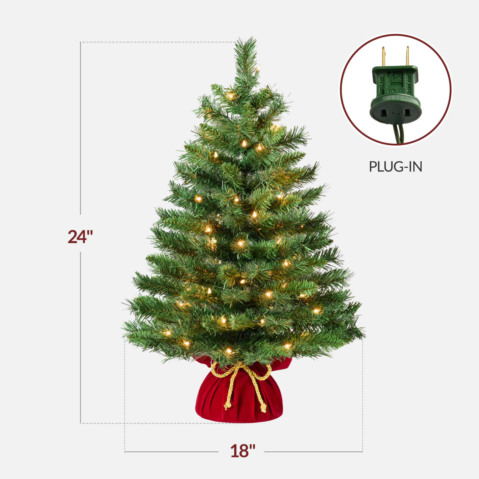 Best Choice Products 24 Inch Pre-Lit Tabletop Christmas Tree photo 2