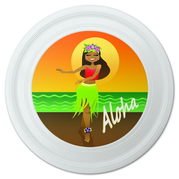 Hula Dancer Hawaii Aloha Novelty 9" Flying Disc