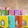 thumbnail image 6 of 12PC Easter Gift Bags Kraft Paper Bags with Handles, Colorful Bunny Design for Easter Egg Hunts, Party Favors Candies Goodie Bags Bulk, Packaging, Gifts, 6 of 6
