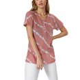 thumbnail image 1 of Gibobby Blusa Termica Mujer Twill Tshirt Fashion Round Casual Cuckline Escote Corto Mujeres Button Women's Blouse（Rosa， L), 1 of 5