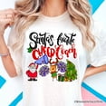 thumbnail image 2 of Santa&rsquo;s Favorite Cheer Coach Christmas T-Shirt, Festive Cheerleading Tee, 2 of 5