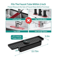 thumbnail image 3 of Silicone Faucet Splash Guard Kitchen Sink Splash Guard Upgraded Faucet Water Catcher Tray Sink Sponge Holder Black, 3 of 6