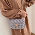 thumbnail image 4 of Bolsa cruzado para mujer Tira de hilo Gancho Bolsas de hombro tejidos Monederos pequeños (Gris) Ndcxsfigh Para Estrenar, 4 of 7