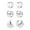 Silver C, variant on Stud Earrings for Women Cute Earrings 14K Gold Plated Earring Gifts for Women