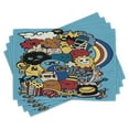 thumbnail image 1 of Ambesonne Indie Place Mats Set of 4, Various Monsters Universe, Standard Size, Multicolor, 1 of 6